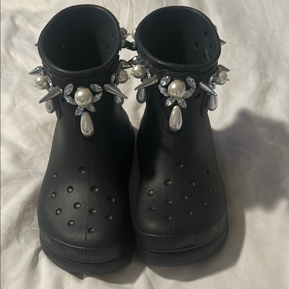 Simone Rocha x Crocs Boots with Pearls and Rhinestones